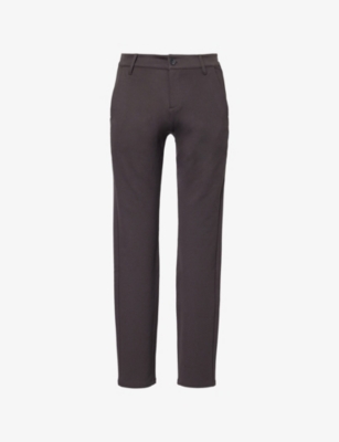 Paige Mens Rocket Stafford Straight-leg Stretch-woven Trouser In Brown