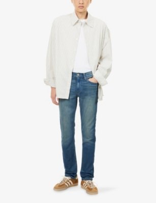 Paige Mens Salzedo Lennox Slim-leg Stretch-denim Jeans In Blue