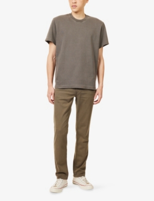 Paige Mens Vintage Deep Chocolate Serano Boxy Cotton-jersey T-shirt Xl In Brown