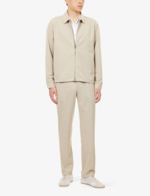 Paige Mens Natural / Seedling Harten Long-sleeve Woven Jacket In Neutral