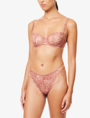 Aubade Womens Warm Pink Sheer Underwire Mesh Bra In Neutral