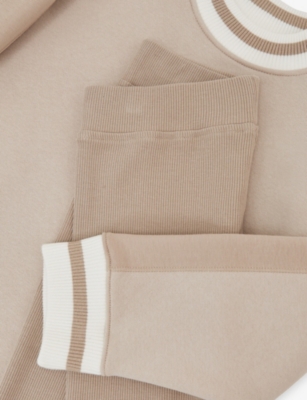 Reiss Jannie Oversized Jersey Sweatshirt And Legging Set 3 In Neutral