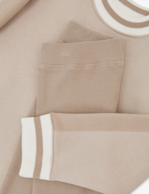 Reiss Jannie Oversized Jersey Sweatshirt And Legging Set 9-13 In Neutral