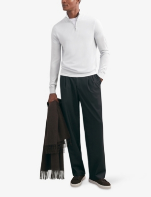 REISS: Blackhall Half-Zip Wool Jumper