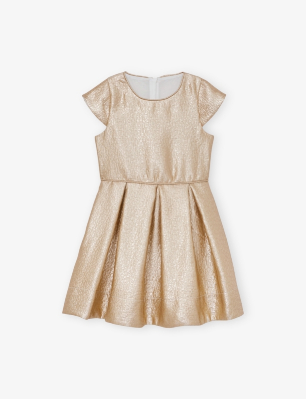 Nia Metallic Flared Woven Dress 9-13 Years