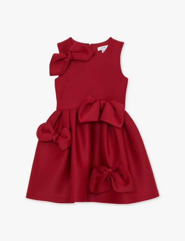Joey Bow-Detail Stretch-Woven Dress 3-9 Years
