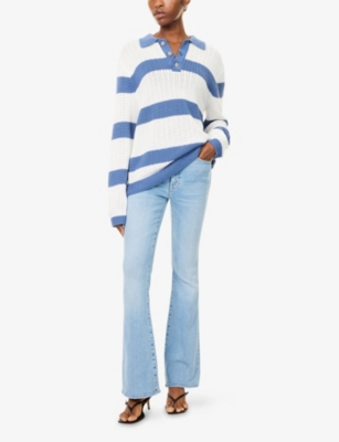 Mother Womens The Weekender Flared-leg Denim Jeans Blessing In Disguise