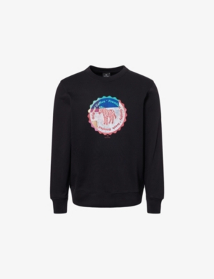 PS BY PAUL SMITH: Zebra Graphic-Print Long-Sleeves Sweatshirt