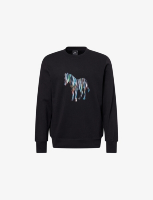 PS BY PAUL SMITH: Zebra Graphic-Print Long-Sleeve Cotton-Jersey Sweatshirt