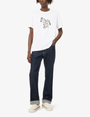 PS BY PAUL SMITH: Zebra-Print Crewneck Cotton-Jersey T-shirt