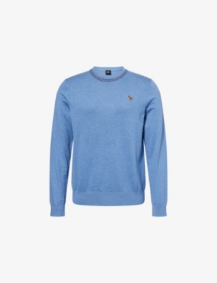 PS BY PAUL SMITH: Regular-Fit Zebra Cotton-Blend Jumper