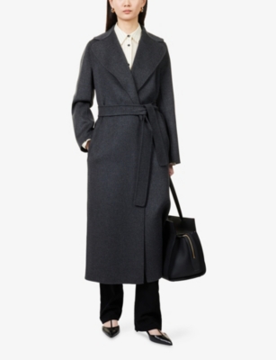 S MAX MARA: Poldo Belted Virgin-Wool Coat