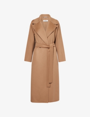 S MAX MARA: Cuore Belted Virgin-Wool Coat