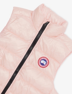 Canada Goose Pink Lemonade-rose Youth Crofton Padded Shell-down Gilet 7-16 Years In Pink