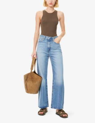 Levi's Womens Not The Same Ribcage Wide-leg Denim Jeans
