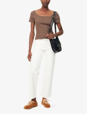 LEVIS: Essential Square-Neck Cotton-Jersey T-Shirt