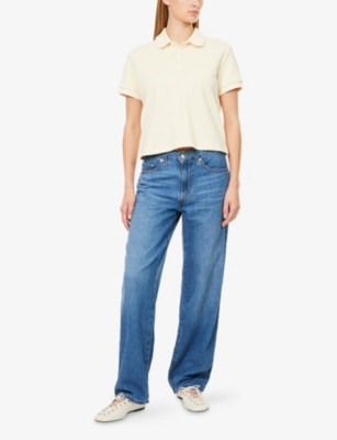 Levi's Womens Polar Perimiter Ribcage Wide-leg Denim Jeans