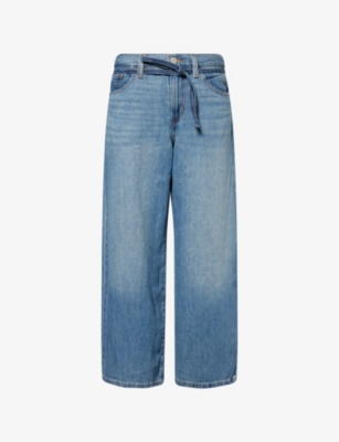 Levi's Womens Stop Flaxing Xl Straight-leg Denim And Linen Jeans
