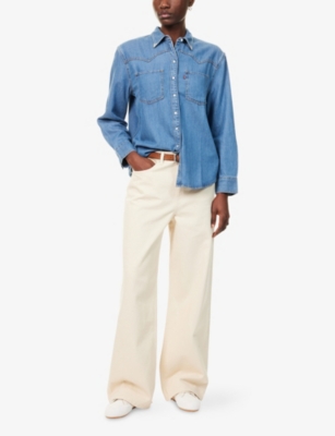 LEVIS: Teodora Western Long-Sleeve Denim Shirt