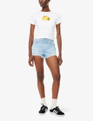 LEVIS: Lemon-Print Round-Neck Cotton-Jersey T-Shirt
