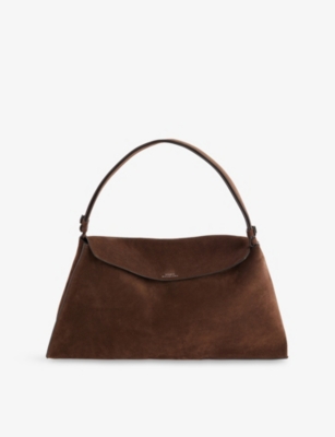 Studio Nicholson Womens Cocoa Shiboru Suede Shoulder Bag