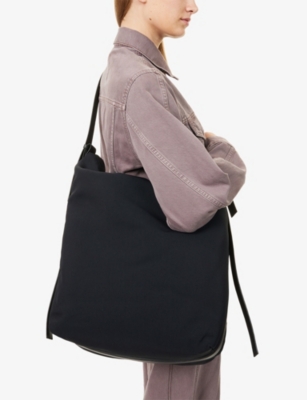 Studio Nicholson Womens Black Airport Large Woven Shoulder Bag In Black