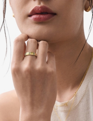 Astley Clarke Womens Aubar Bold 18ct Yellow Gold Vermeil Ring In Gold