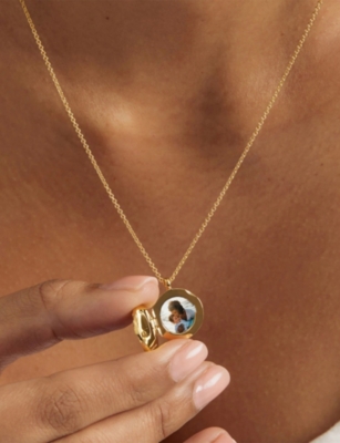 Astley Clarke Womens Terra Rose 18ct Yellow Gold Vermeil Locket Necklac In Gold