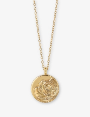 Astley Clarke Womens Terra Rose 18ct Yellow Gold Vermeil Locket Necklac In Gold