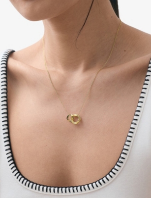 Astley Clarke Womens Raye Link 18ct Yellow Gold Vermeil Pendant Necklac In Gold