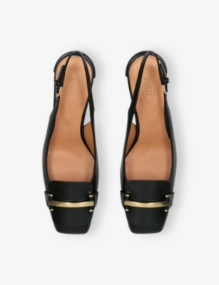 Tod's Leather Slingback Pumps In Black