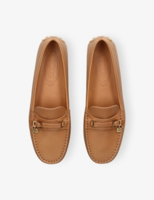 Tod's Leather City Gommino Driving Shoes In Brown