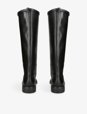 Tod's Leather Knee-high Boots In Black