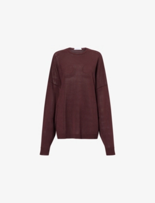 THE FRANKIE SHOP: Basel Crew Neck Fine-Knit Cotton-Blend Jumper