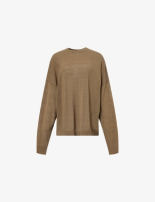 THE FRANKIE SHOP: Basel Crew Neck Fine-Knit Cotton-Blend Jumper