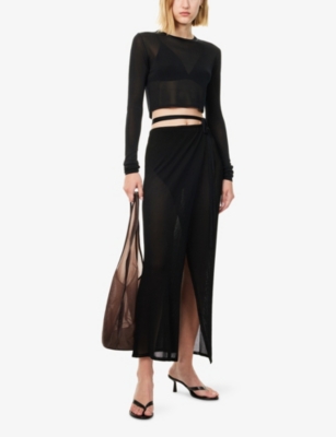 THE FRANKIE SHOP: Kazel Crop Knitted Top
