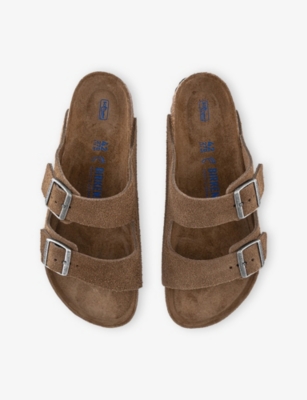 Birkenstock Mens Dark Tea Tfb Arizona Two-strap Suede Sandals Eur 44.5 / 10.5 Uk