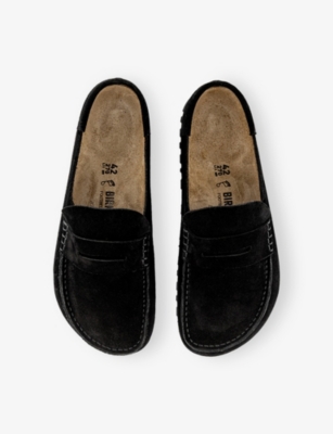 Birkenstock Mens Black Naples Wrapped Suede Clogs Eur 41.5 / 7.5 Uk In Black