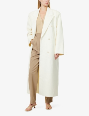 THE FRANKIE SHOP: Gaia Double-Breasted Wool-Blend Coat