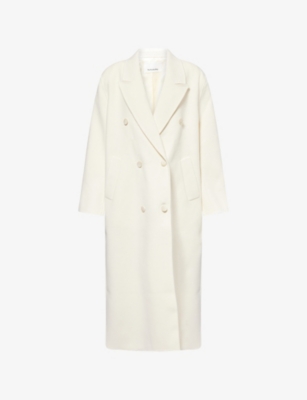 THE FRANKIE SHOP: Gaia Double-Breasted Wool-Blend Coat