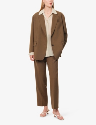 THE FRANKIE SHOP: Bea Single-Breasted Stretch-Woven Blazer