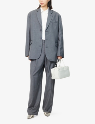 THE FRANKIE SHOP: Gelso Oversized Woven Blazer