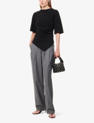 THE FRANKIE SHOP: Gelso Pleated Woven-Twill Trousers