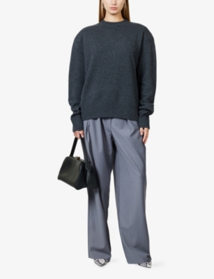 THE FRANKIE SHOP: Rafaela Padded Merino Wool and Cashmere-Blend Jumper