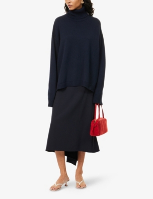 THE FRANKIE SHOP: Rhea Trapeze Turtle-Neck Wool-And-Cotton Knit Jumper