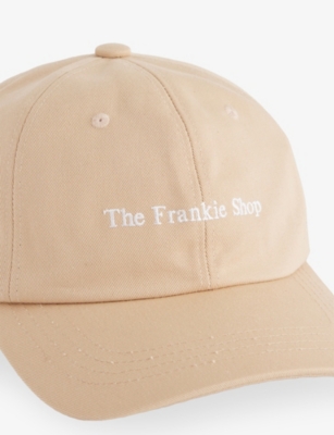 The Frankie Shop Womens Sand Logo-embroidered Cotton Baseball Cap In Neutral