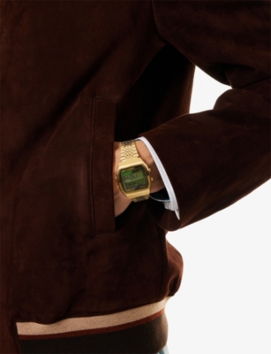 Timex Mens Black Tw2v74300 T80 Steel Gold-toned Stainless-steel Digital Watch In Black