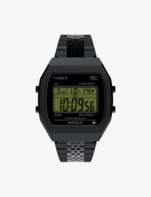 TIMEX: TW2W91600 T80 Stainless-Steel Digital Watch