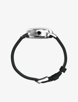 Timex Mens Black Tw2w59700marlin Stainless-steel And Leather Automatic Watch In Black