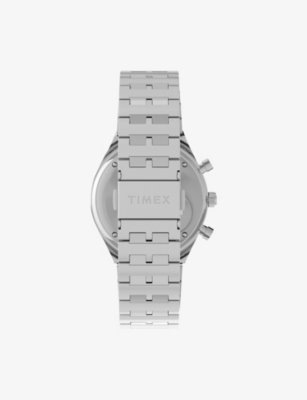 Timex Mens Black Tw2v42600 Q Diver Chronograph Stainless-steel Automatic Watch In Black